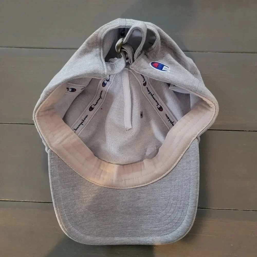 Champion Men's Unisex Gray Adjustable Relaxed Fit Hat Cap - OSFA